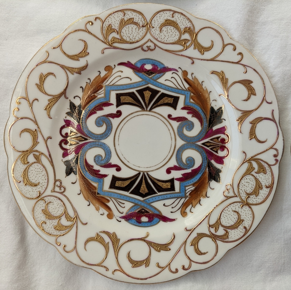 Boseck & Co Imperial Vienna Austria Art Nouveau Handpainted Porcelain Plates - 4 - Picture 4 of 16